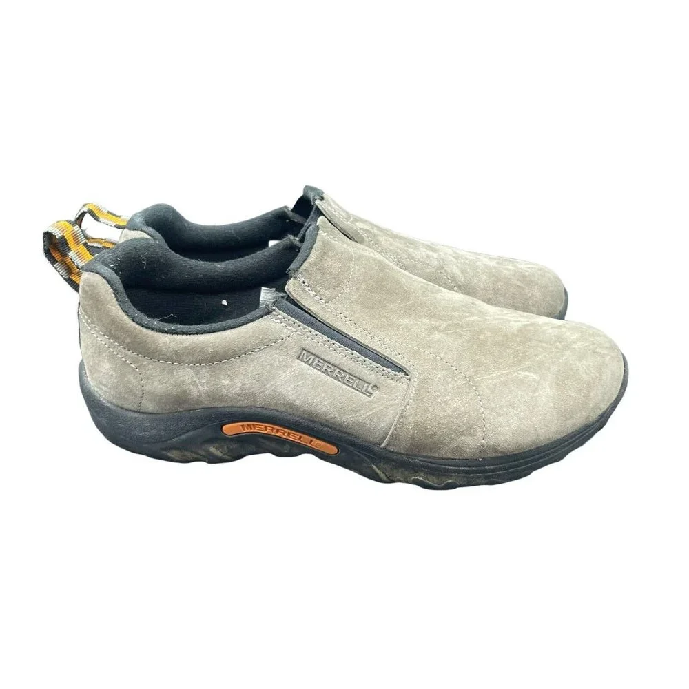 Merrell Jungle Moc Shoes Boys 6.5 M Tan Leather Clogs J95635 Loafers